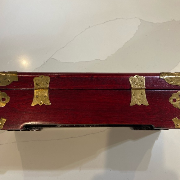 Red Decorative Box with Gold Accents - Picture 13 of 15